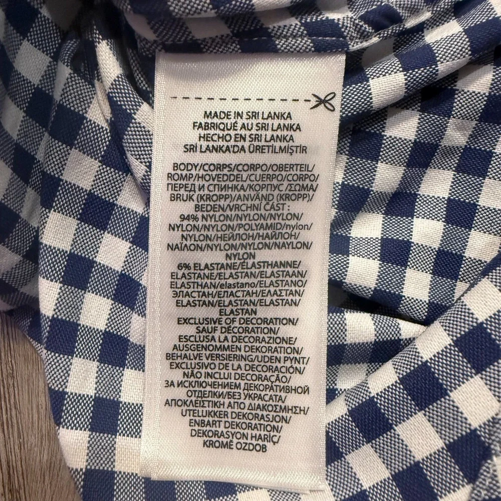 Polo Ralph Lauren Mens Small Gingham Blue Slim Fit Performance Button Shirt